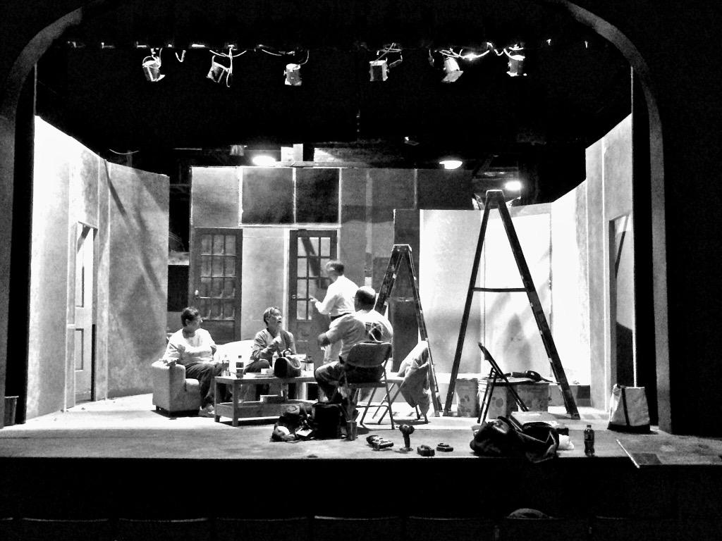 SCPlayhouse's tweet photo. See what the Beckys set crew has been up to! Lunchtime planning #scplayhouse @SCPlayhouse #beckysnewcar opens 5/8/15 http://t.co/EpBDMHtW9W
