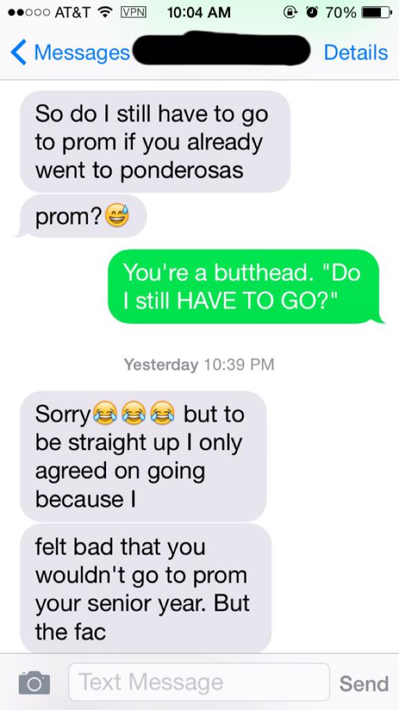 lindsayy25's tweet photo. How to be an ass the week of prom step 1: http://t.co/ubGlgembnE