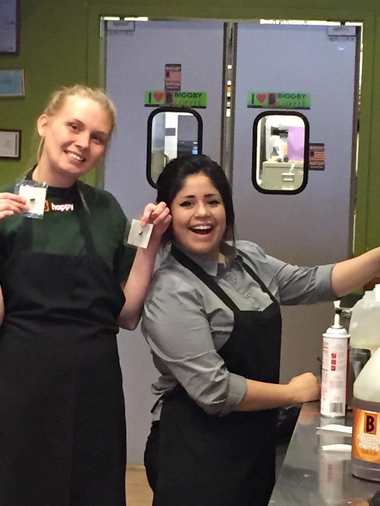 biggbycoffee294's tweet photo. “@BIGGBYBeliever: The baristas at @biggbycoffee294 just got 103% on their PERC Pop-In! #PERCfection http://t.co/e7DiZW2zUk”