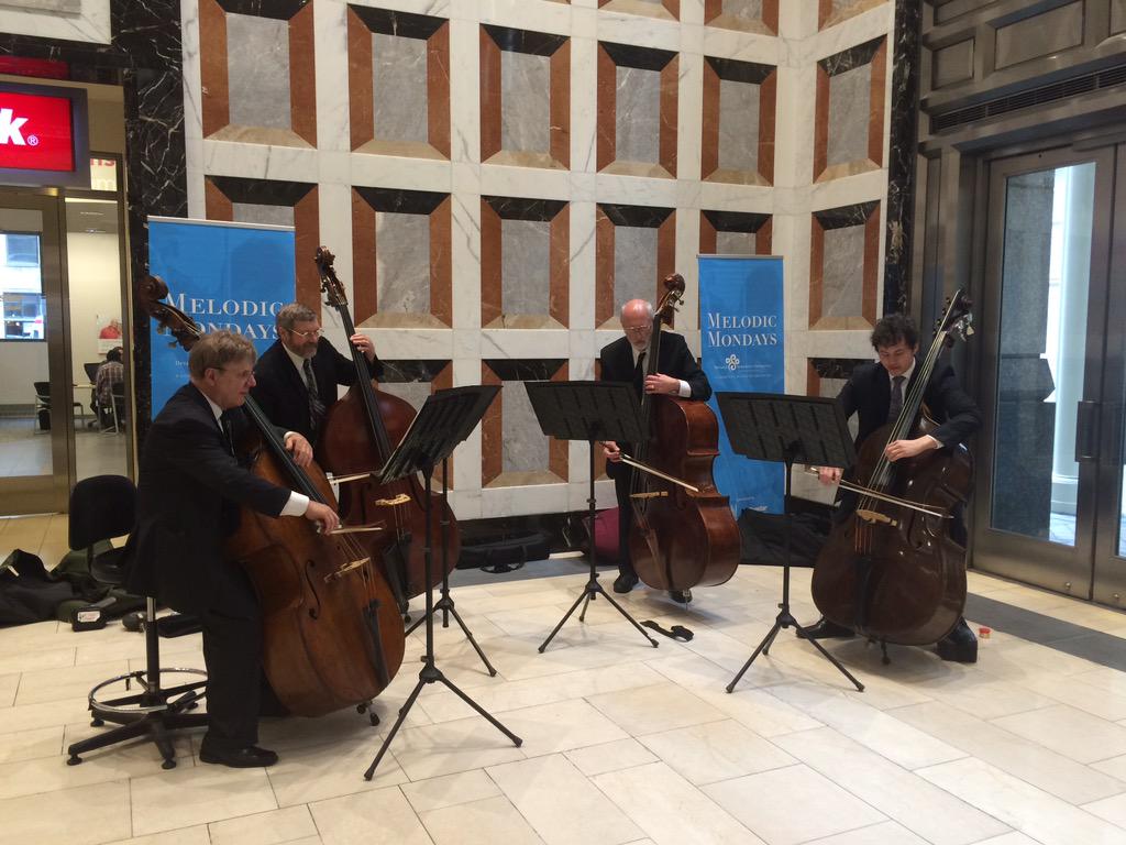 RobinSchwartzPR's tweet photo. Happening RIGHT NOW at @BedrockRES #OneDetroitCenter @dsomusicians performing in the lobby. Beautiful! http://t.co/1ABlIglrzM