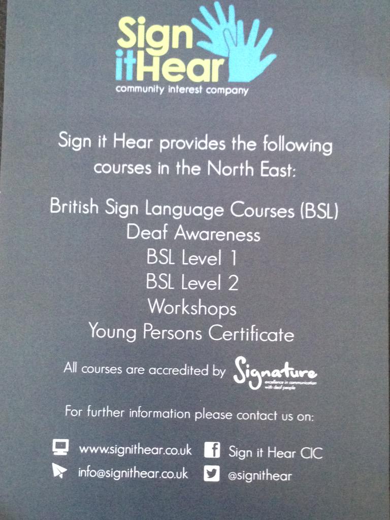 signithear's tweet photo. Our information for courses. #signithear http://t.co/5wrcO8enSp