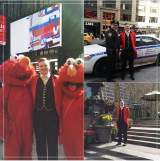 TheGoring's tweet photo. Our footman Oscar taking a break from #TheUltimateService to enjoy the sights in NYC! http://t.co/GRXAKDhwDc