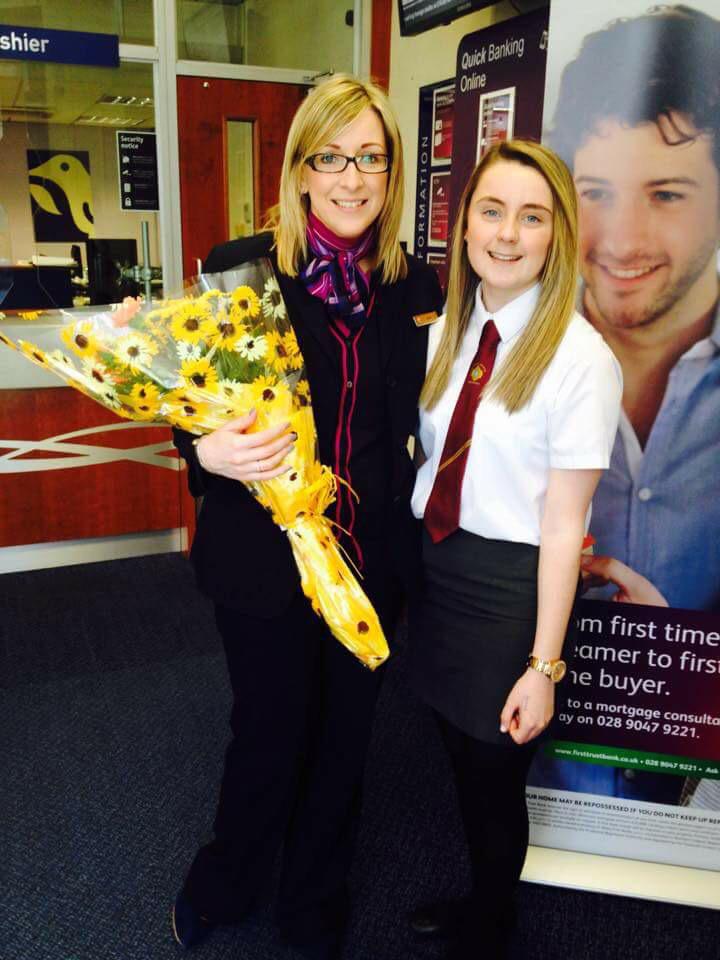 RHEnumerate's tweet photo. Thanks to Mrs Mitchell, Laura Ward (Student Officer) and Mrs Savage for all your help &amp; support! ☺️ @FirstTrustBank http://t.co/l1aC26J6dR
