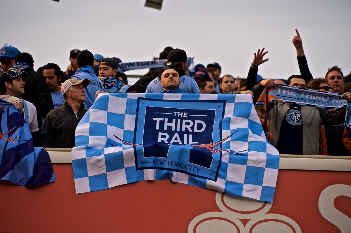 VideoDoc's tweet photo. . @ThirdRailSC Great fans-through the ups and lately downs... Lots more game shots at http://t.co/LVdpPQBuHf #NYCFC http://t.co/USL6cxcaR6