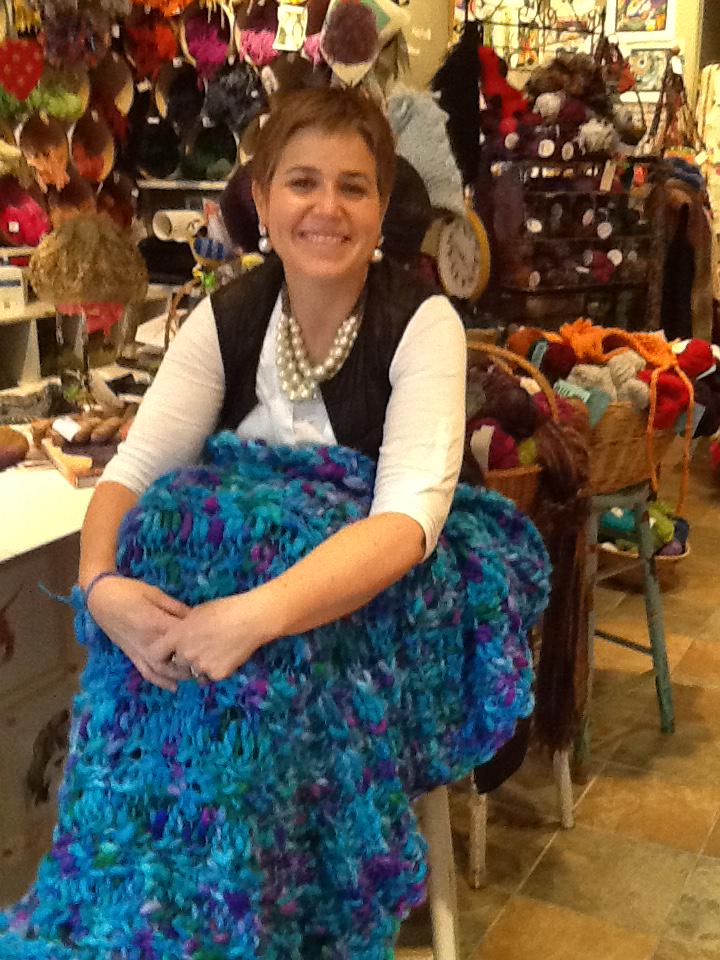ColinetteYarns's tweet photo. 6 hanks of @ColinetteYarns Point5 was all it took for our pals @quarter_stitch to knit up this beautiful throw-Bravo! http://t.co/sYT9d4DGcT
