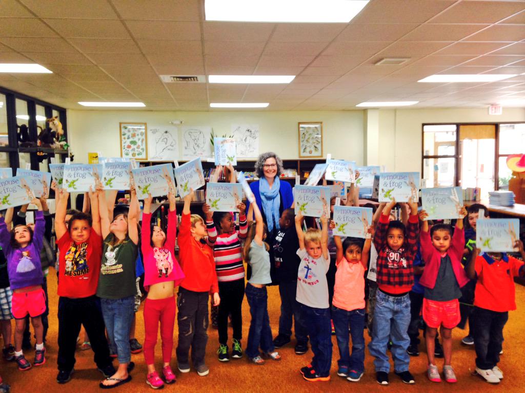 TheCountryBooks's tweet photo. @DeborahFreedman we are giving BY MOUSE AND FROG to the wonderful students at Cameron Elementary School! http://t.co/pMt2BuD82M