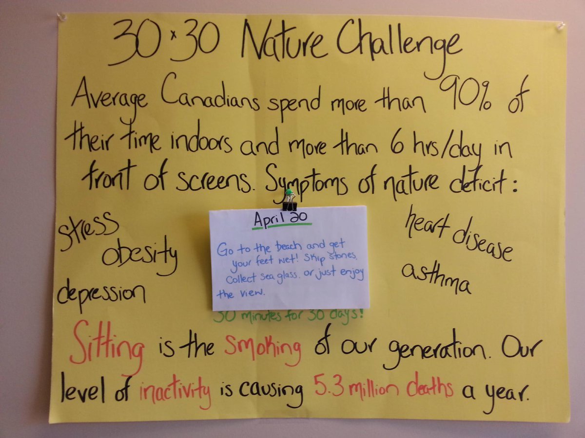 Awesome! RT <a href="/glowing_globe/">GlowingGlobe</a>: Started our office 30x30 challenge early this year!! <a href="/DavidSuzukiFDN/">David Suzuki FDN</a> #getoutside