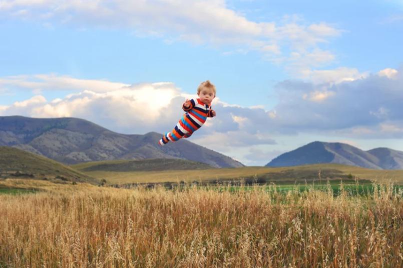 Telegraph's tweet photo. Father turns Down's syndrome son into flying super-hero http://t.co/hDZoNU9ZYB http://t.co/STrFebSqdW