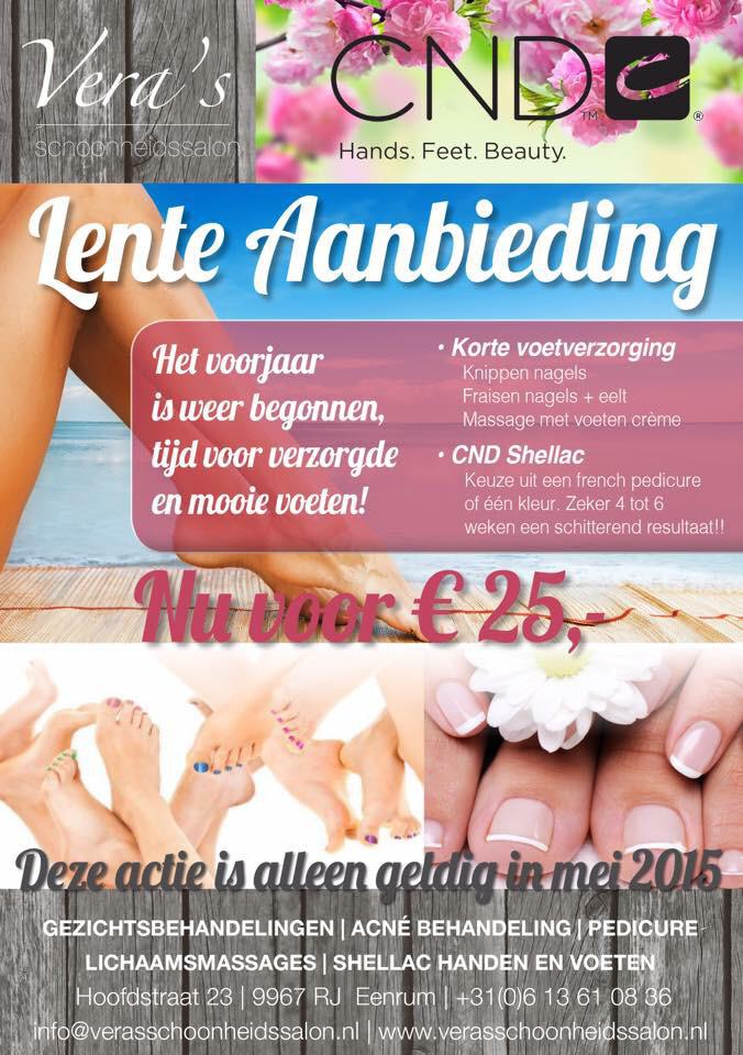 Wij verzorgen de flyer voor Vera's Schoonheidssalon, en Vera verzorgt uw voeten! verasschoonheidssalon.nl