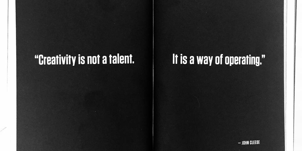 chipkalback's tweet image. One of my favorite quotes (by @JohnCleese) from @99U's new book, Manage Your Day-to-Day