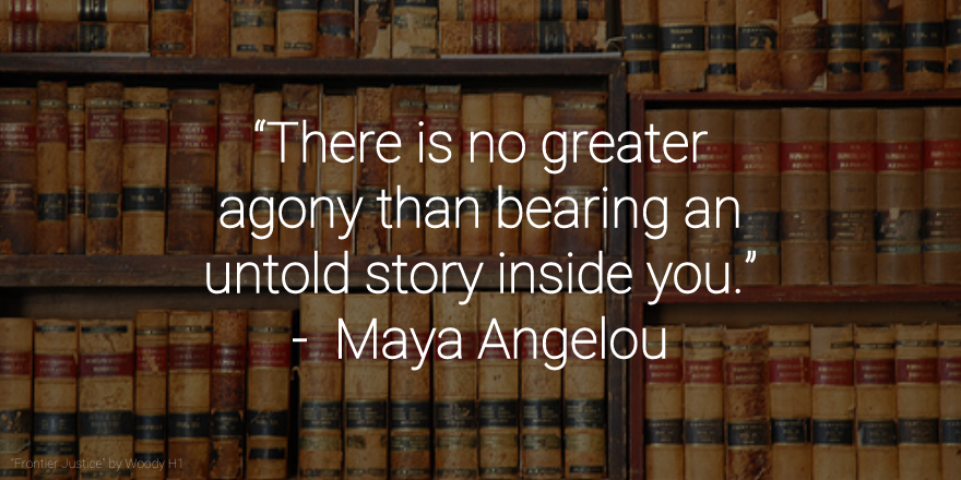 brightbot's tweet photo. “There is no greater agony than bearing an untold story inside you.” - Maya Angelou http://t.co/5eh7nQmNTN