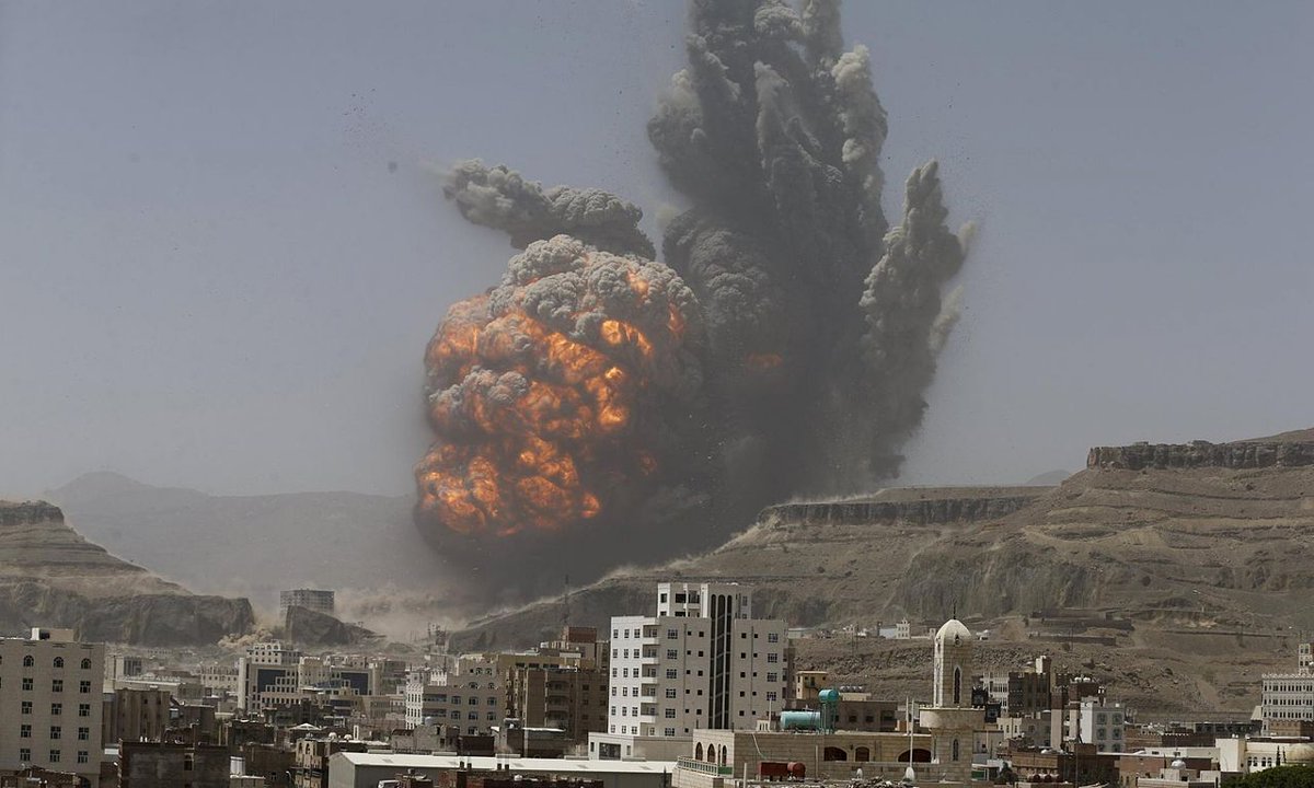 Cartogracy's tweet photo. #Saudi led #OpDecisiveStorm against #yemen #houthi rebels is causing significant damage to civilian areas http://t.co/vcKR60hthK