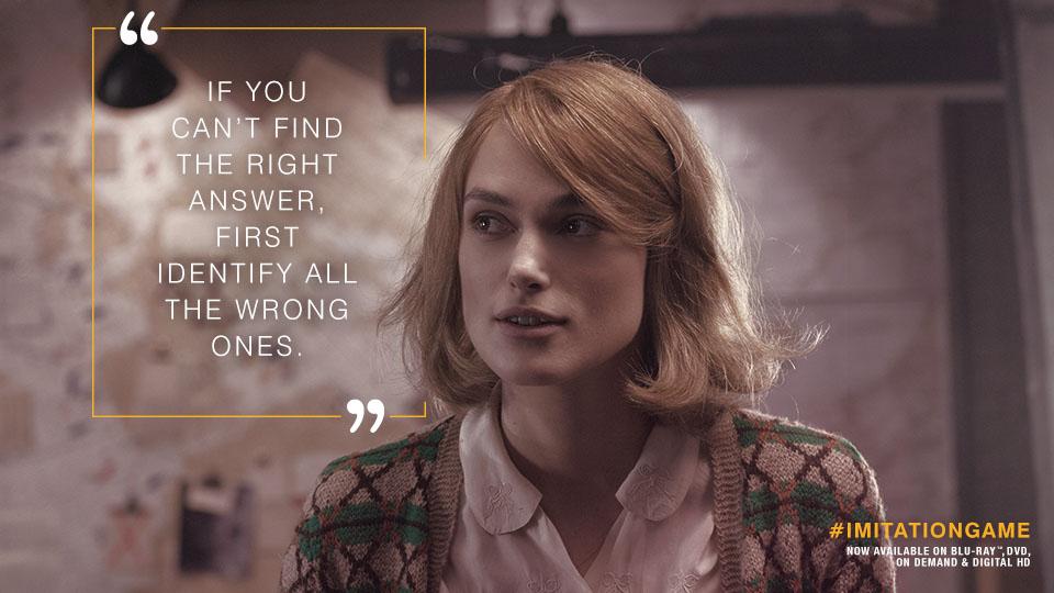 Watch #KeiraKnightley’s critically-acclaimed role as Joan Clarke in The #ImitationGame.