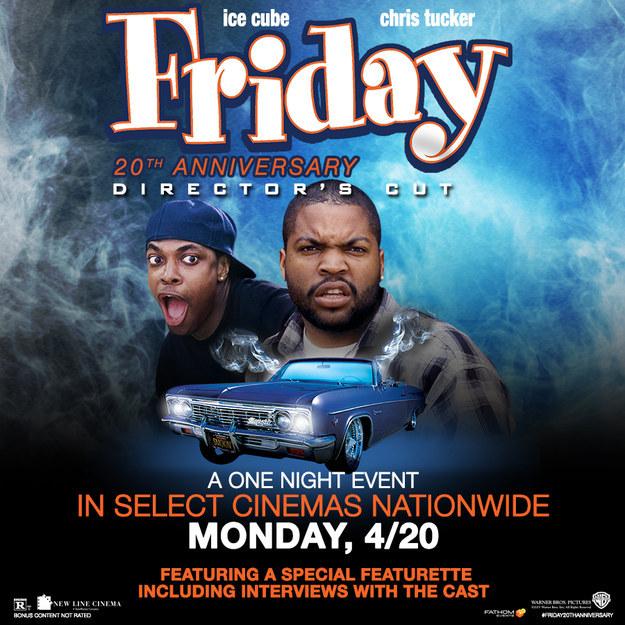 RollingOut's tweet photo. #Happy420! 'Friday' is turning 20; returns to theaters for 1 night only: http://t.co/6Pe4jUCkx9 #Friday20 http://t.co/DtkyT2bu9Y