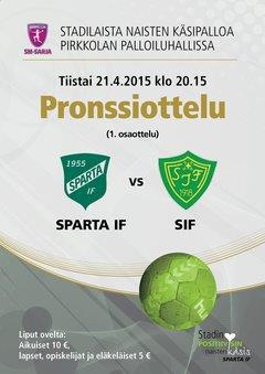 Sparta_IF's tweet photo. Tomorrow. April 21. 8.15 P.M. 1st bronze medal match Sparta-SIF. Helsinki. Finland. #playoffs #spartaNSM #handball http://t.co/2vuzw33yYY