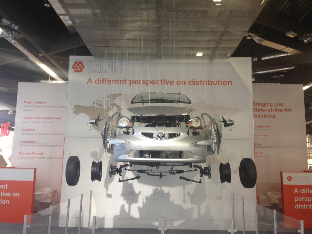 A different perspective with a Exploded Car! #europeancoatingsshow2015  #paulveroude hall7,320!
