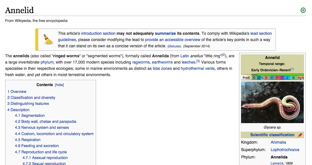 annelidaislife's tweet photo. we are famous!! We have our own wikipedia page! http://t.co/tQ5Z6Vkame