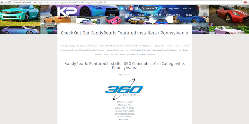 360ConceptsLLC's tweet photo. We are now Featured Kandy Pearls Installers! - http://t.co/44ny4DxJcG - ... http://t.co/ssZgBJQJFV