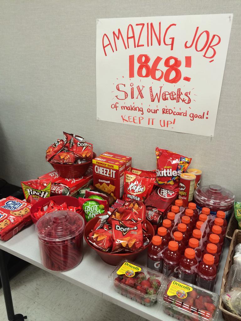 Six straight weeks of meeting and exceeding our REDcard goal at #T1868!!