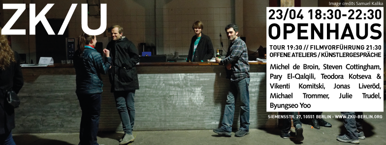 OPENHAUS time - open studios, screenings and presentations! Join us on Thursday from 18.30. 
zku-berlin.org/event/openhaus…