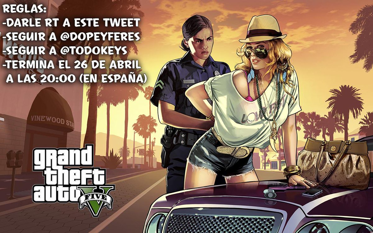 dopeyferes's tweet photo. Sorteo de un GTA V para PC gracias a @Todokeys Para participar haced RT a este tweet. Reglas en la imagen adjuntada http://t.co/QAs4ZJtfsQ