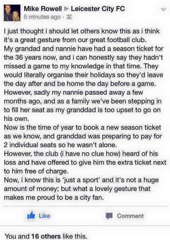 PlanetOfFutbol's tweet photo. Class from Leicester City! http://t.co/xcZjWJHQfy
