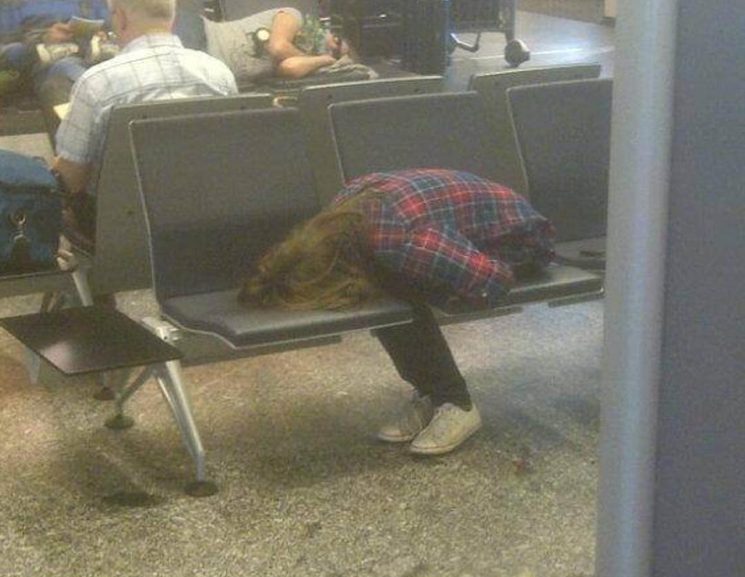 BarrettAll's tweet photo. Flight delayed. Time to take a group nap like it's preschool. #ShortyAwards #Napternoon #kcco http://t.co/sYPee8424z