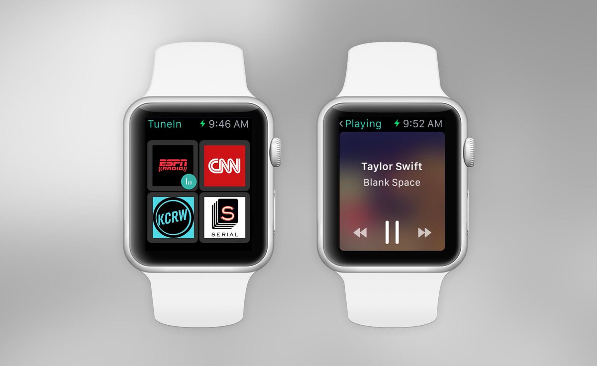 tunein's tweet photo. We have two awesome new ways to enjoy TuneIn: Apple Watch and Apple CarPlay! http://t.co/2Rj2GMNHjo http://t.co/fwpMfU9sNg