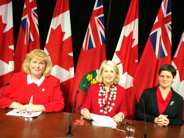 Nan_Hutch's tweet photo. At @EqualPayON press conference at QP with Mary Cornish &amp; @ontariomidwives highlighting need for change! #EqualPayDay http://t.co/EtrXokxftB