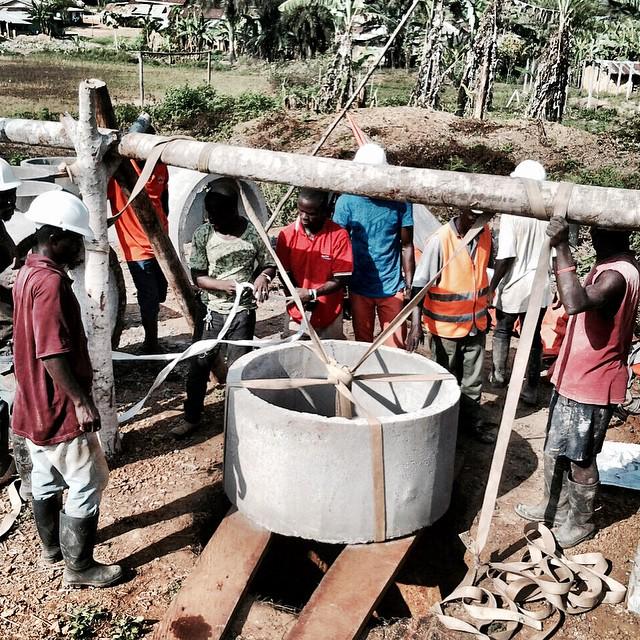 sarankjones's tweet photo. Ongoing construction at a #Rivercess School in #Liberia to bring #cleanwater to students and administrators on campus http://t.co/RSeLTsSEHU