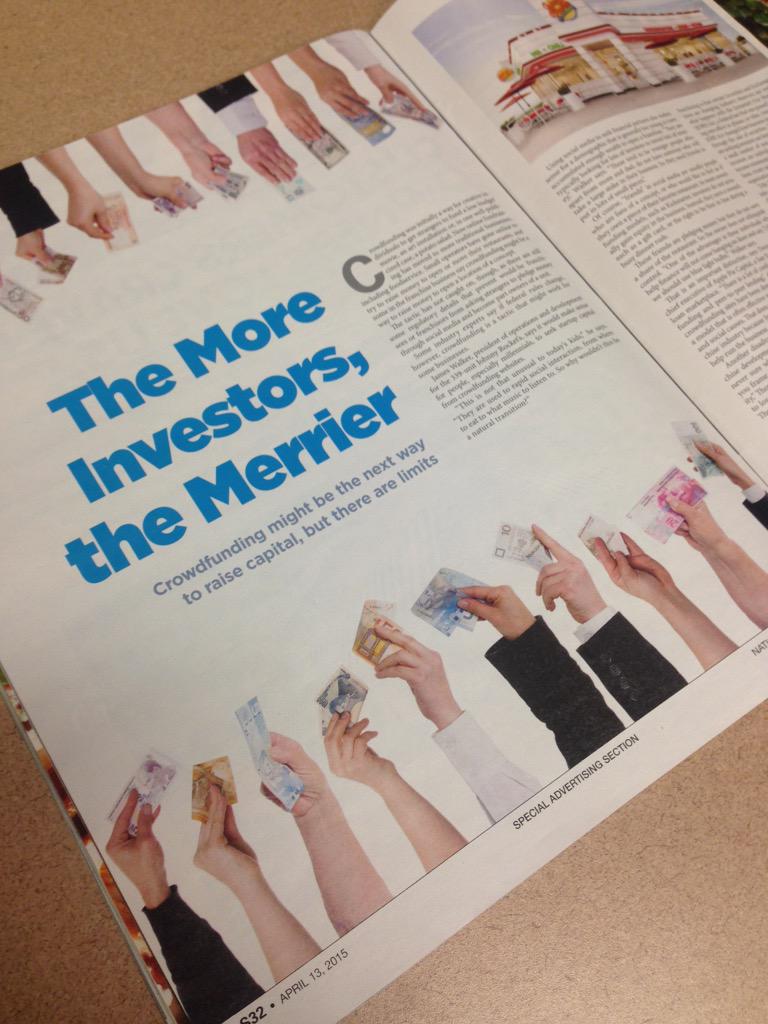 CrowdFranchise's tweet photo. We've been featured in a @NRNonline article about #crowdfunding in the #restaurant space. Pick up the latest issue! http://t.co/98woFts4Eq