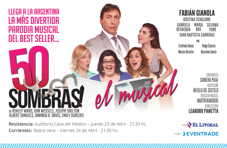 Llegó la cuenta regresiva! Esta semana llega Fabián Gianola junto a todo su elenco a presentar 50 Sombras El Musical.