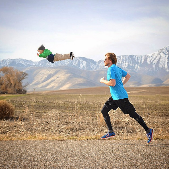 BuzzFeed's tweet photo. This dad did an amazing photo series of his son “flying” to raise awareness for Down Syndrome http://t.co/Q6ZWVcrPrR http://t.co/VctvRGqZYS
