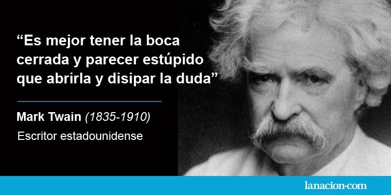LANACION's tweet photo. Un día como hoy, de 1910, murió en Nueva York el escritor Mark Twain. Te dejamos una frase para compartir... http://t.co/JSnjGJZFKZ