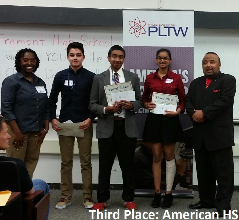 PLTWSJSU's tweet photo. Congrats to the @Chevron Design Challenge 1st-3rd place teams from the Bay Area region! Good luck at State Finals! http://t.co/zIeSEiIGwB