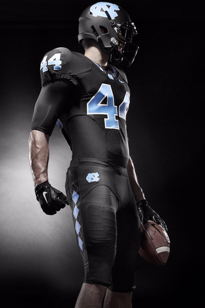 unc black football uniforms