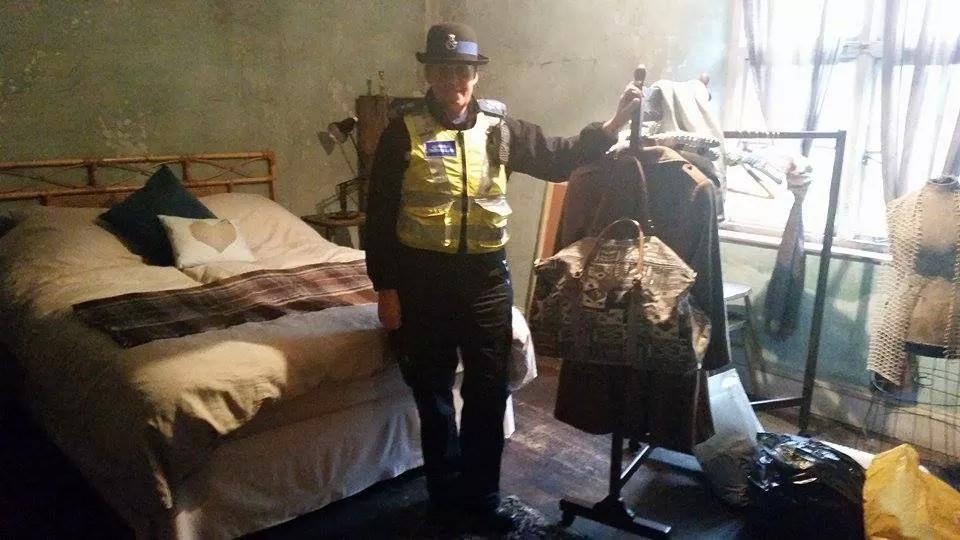 SouthLakesPol's tweet photo. On set of @ITV Safe House drama in @Coniston ... checking on security ;) #pcso5319 http://t.co/Nhgx9KI7LT