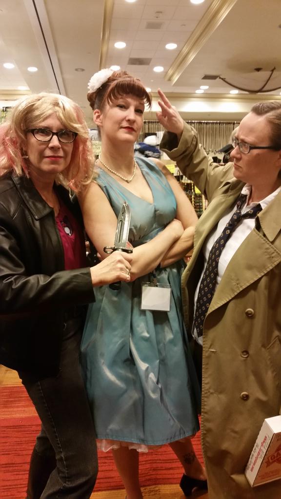NerdAlertNews's tweet photo. Meg (me), Abaddon and Castiel at @StarFestDenver #StarFest2015 #Supernatural http://t.co/Hkh21wEicx
