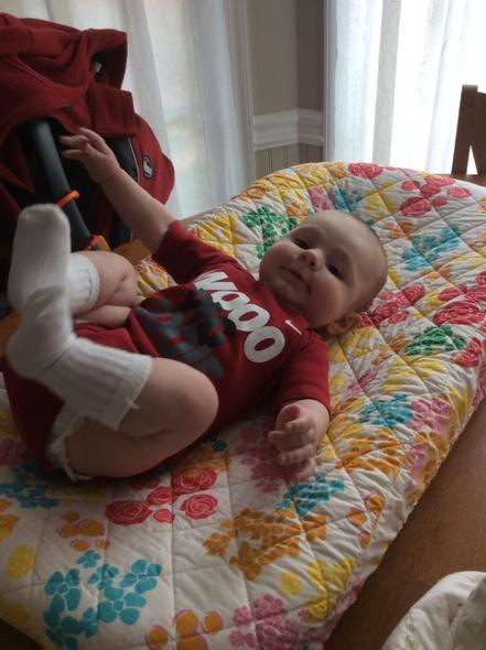 SilverSpringDog's tweet image. Pulling a daddy @theJH3 move with the #Razorbacks and old man socks!
