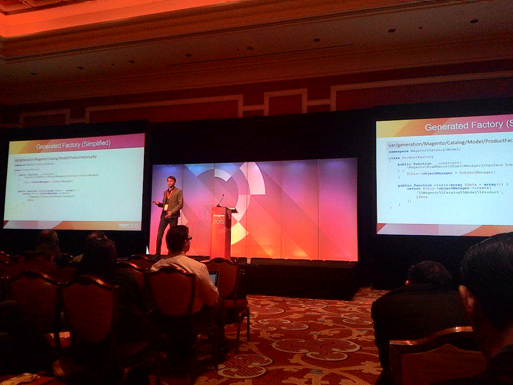 sergey_lysak: #ImagineCommerce Sergiy Shymko is on stage presenting some of M2 innovations http://t.co/EQRKhgb942