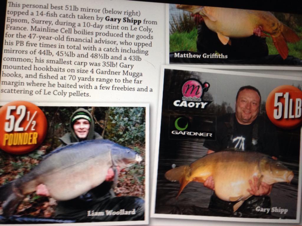 Gary Shipps session of life time made Carp-Talk this week. Issue 1068 page 38 under "International News".