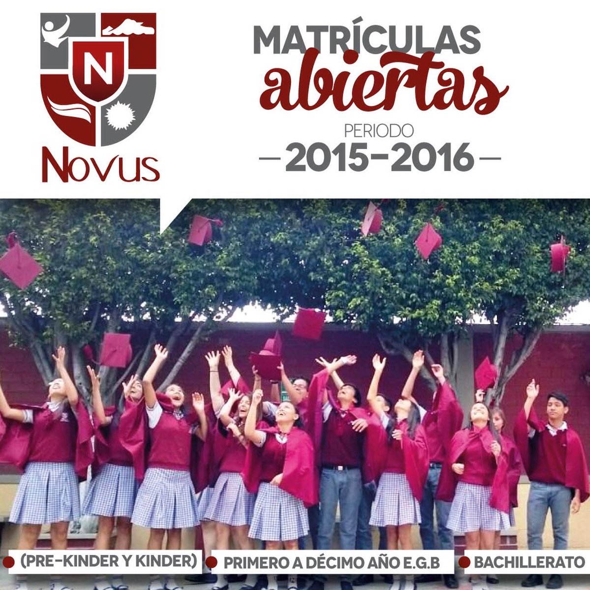 Novusedu's tweet photo. #MATRICULASNOVUS INICIAMOS EL PROCESO DE ADMISIÓN. !NO TE QUEDES SIN CUPO ! #MATRICULASABIERTAS #COLEGIONOVUS http://t.co/1rjwF8Ol3D