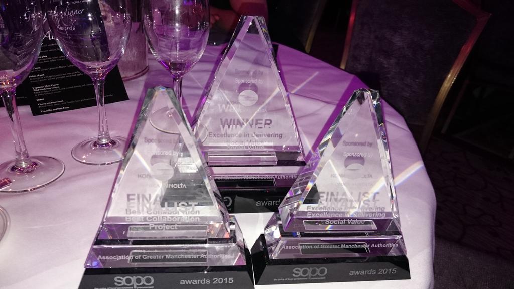 AGMA award winners at #sopo15. Thanks to Whistl and everyone else.