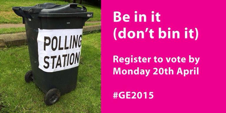 KirkleesCouncil's tweet photo. Remembered your bin? Forgotten to #RegisterToVote? Do it by midnight or throw away your vote: http://t.co/MUCMvAORM6 http://t.co/GC44IEmjvR