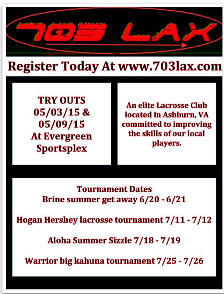703 lax tryout dates and tournament dates