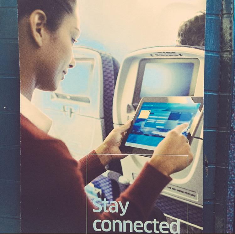We spotted <a href="/ManuelaArbelaez/">Manuela Arbelaez</a> on a United Airlines flight brochure this weekend!