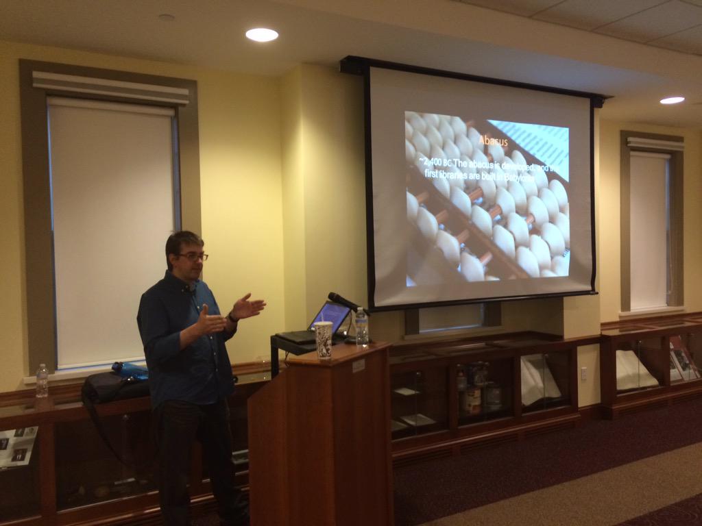 sagelewis1971's tweet image. #hudsonlibrary @smoMashup starts talking &quot;big data&quot; at 18,000bc. He&apos;s hardcore like that.