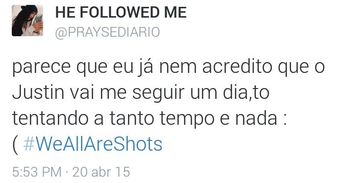 drewbeadIes's tweet photo. NUNCA DESISTAM DO SONHO DE VOCÊS,EU NÃO DESISTI DO MEU E CONSEGUI!! NEVER SAY NEVER,BELIEVE #WeAllAreShots http://t.co/StAGV4zwVi
