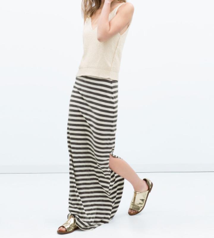ShelleysWorldxo's tweet image. #styletuesday Another fab long #stripe #skirt #ZARA £15.99... My fav! #want #fashion