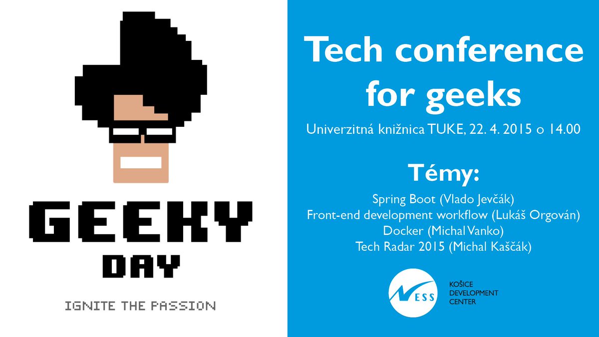 NessKDC's tweet photo. Pozývame Ťa na technologickú konferenciu,kde budú prezentované najnovšie trendy v oblasti IT. http://t.co/L9PLoBuH6P http://t.co/rh5fqvx902